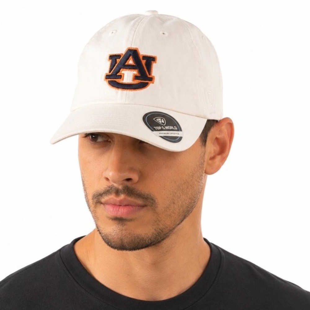 Top of the World Auburn Tigers NCAA White Adjustable Cotton Baseball Hat Cap